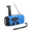Emergency Hand Crank Radio with 3 LED Flashlight AM FM NOAA Portable Weather Radio Solar Powered Radio for Camping SOS Alarm Blue