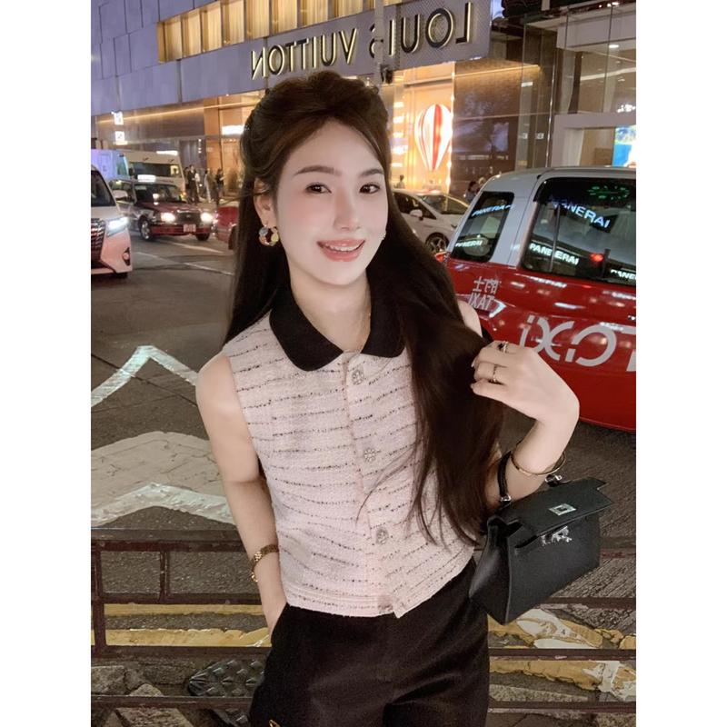 Women s Lapel Sleeveless Vest L