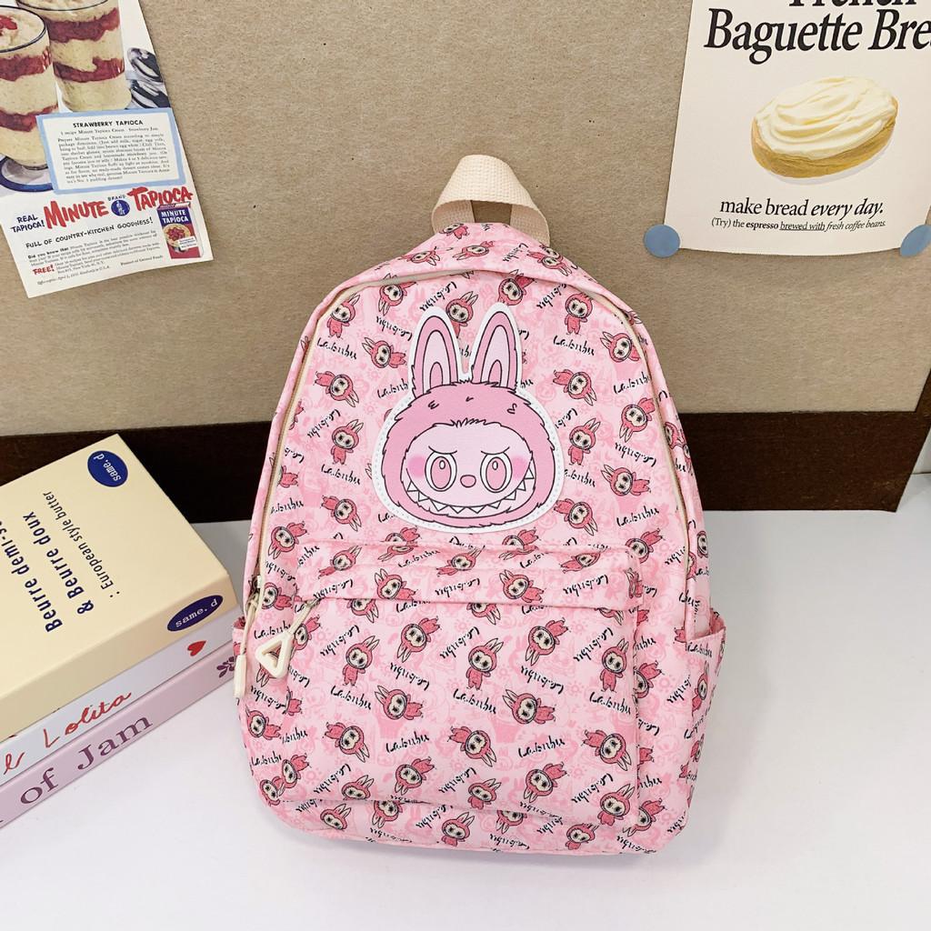 Cute Trendy Cartoon Printed Children s Backpack Versatile Stylish Lightweight Design розовый