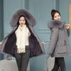 Parka Women's New Winter Hooded Large Fur Collar Down Jacket Women's Short Style Plus Velvet Thickened Loose Slim