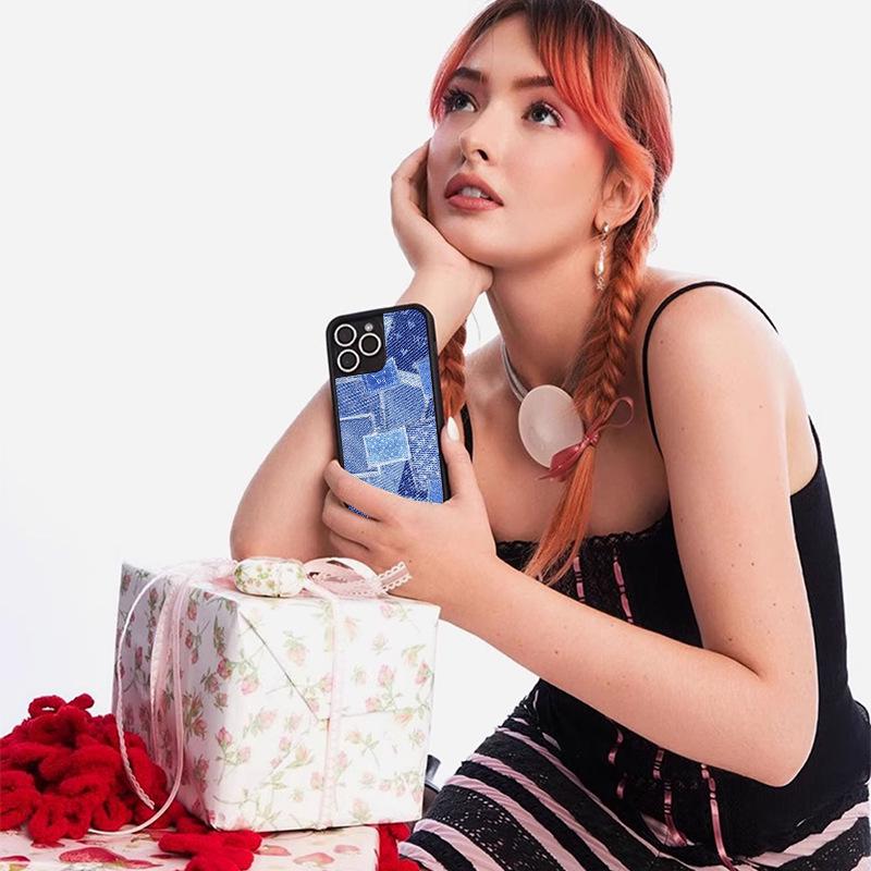 WildFlow Blue Denim iPhone 17/16 Pro Max/15 Plus Protective Case