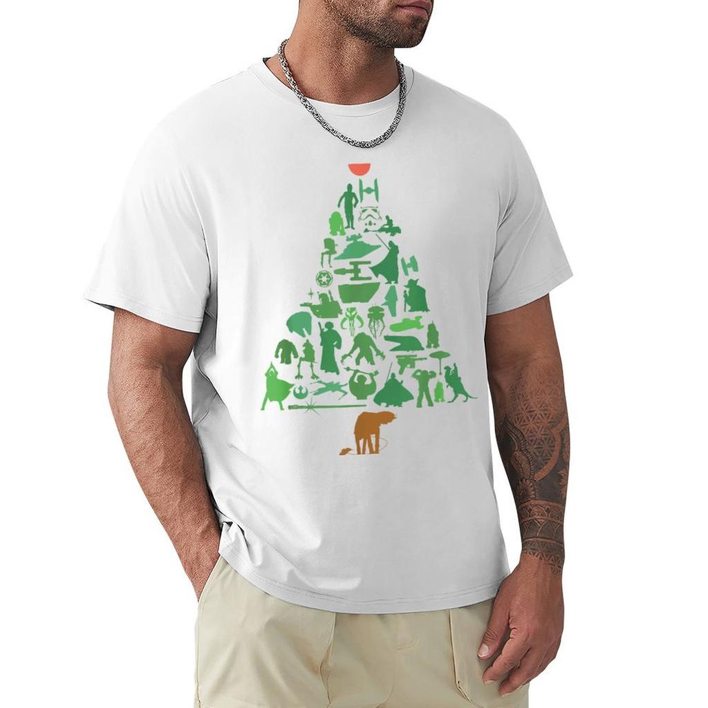 Christmas tree green TShirt graphics Aesthetic clothing cute tops custom tshirts Mens cotton tshirt