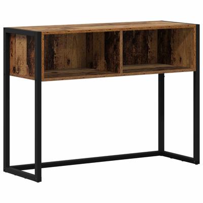 Side Table Reclaimed Wood Look 100 X 36 X 75 Cm Engineered Wood
