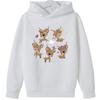 2025 Popular Christmas Casual Round Neck Reindeer Print Children's Hoodie, Long Sleeved Girls' Sportswear, Comfortable and Versatile Top