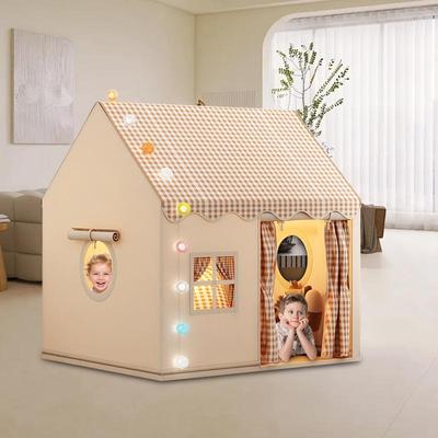 Large Indoor Play Tent for Kids Foldable Princess Castle Playhouse Kids Secret Base Playhouse Tent Bed Game