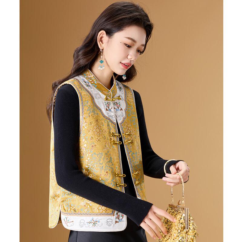 Meilan Ni New Chinese Style Padded Jacquard Vest