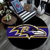 Baltimore Ravens Round Area Rug,Carpet Rug for Living Room Bedroom Sofa Playroom Decor,Non-slip Floor Mat