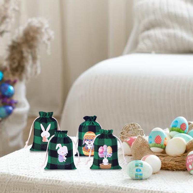 Oster Kordelzugtaschen Oster Süßigkeitentaschen Set von 12 Kordelzugtaschen Osterhase Beutel Schmuck Aufbewahrungstasche Süßigkeit