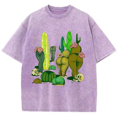 Tişört Bitki Baskılı Tişört y2k Harajuku Unisex Sokak Giyimi Pamuklu Vintage Oversize Tişörtler Kadın Giyim