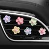 6Pcs Cute Flower Aromatherapy Car Air Outlet Decoration Perfume Clip Air Freshener Colorful Flora Decor Auto Accessories Air Fresheners 2