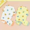 2023 New Dog Clothes Spring and Summer Simple Cute Pet Dog Clothing Orange Dinosaur Home Clothes