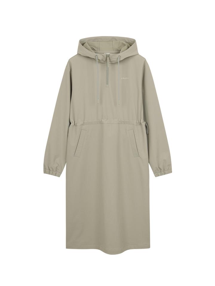Allaeseuka Women'S Hooded String Half-Zip Dress_Pag2Oo2320Lkh