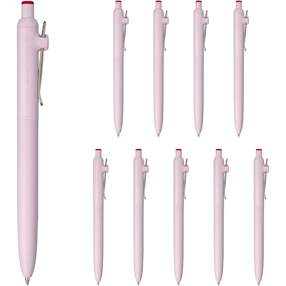 Mitsubishi pencil, water-based ballpoint pen, uniball, Zento, basic 0.7, red, 10, UBNZS07.1510P