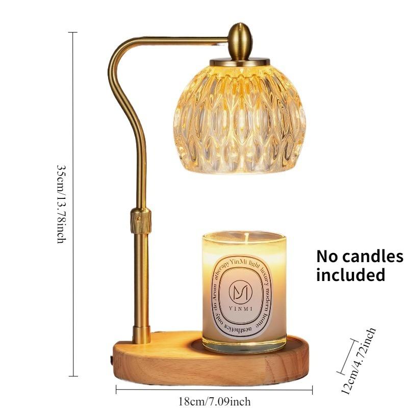 

1PC Glass Wax Melting Lamp Simple and Adjustable Aromatherapy Lamp Desk Lamp Home Decoration Elegant Retro Design
