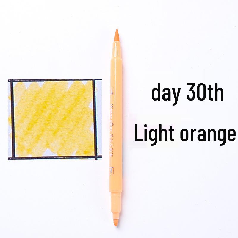 Large Capacity Double-Ended Watercolor Marker - Blue, Yellow, Black