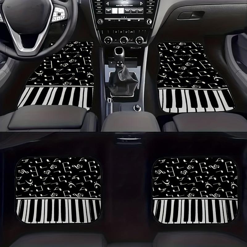 Universele 4 stuks Piano Muziekpatroon Waterdichte Auto Vloermatten - Voor & Achter Volledige Set Auto Accessoires, Interieur Benodigdheden