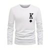 Men's Poker Card King Spade Print T Shirt Slim Fit Casual Wear