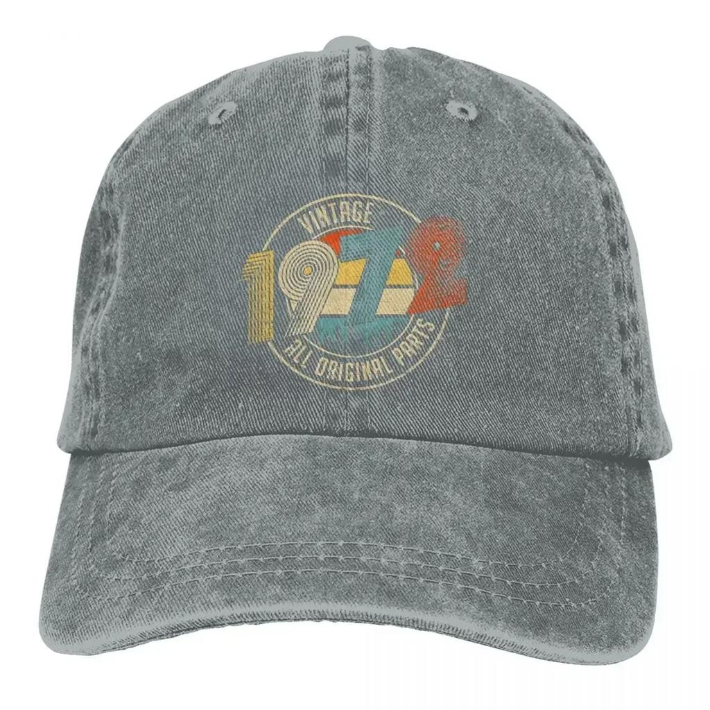 Vintage 1972 All Original Parts Baseball Cap Distressed Adjustable Dad Hat Casual Sun Visor