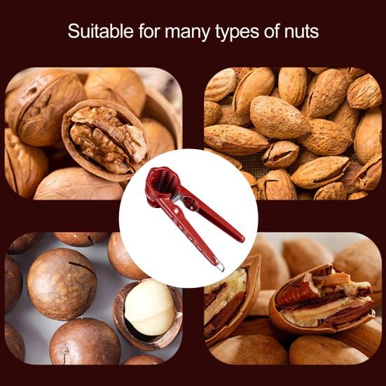 Heavy Duty Nut Cracker Aluminum Alloy Sheller for Walnuts Hazelnuts Pecans Non-Slip Ergonomic Handle Chestnut Cracker Tool