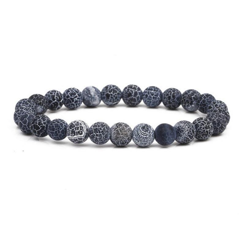 8Mm Natural Stone Bead Bracelet Men's Turquoise Elastic Bracelet.