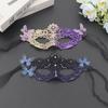 1pc Butterfly Gradient Color Sexy Ball Half Face Mask Makeup Party Eye Mask Lace Hollow Face Mask