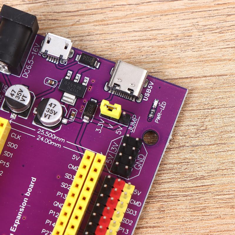 Esp32/Esp32-S Development Extension Board 38-Pin With Triple Power Input (Type-C/Micro Usb/Dc) For Stable Diy Applications