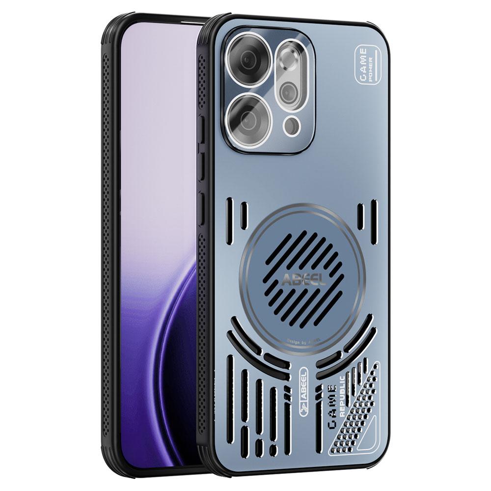 ABEEL For Oppo Reno14 5G (Global) Magnetic Case Aluminium Alloy+PC+TPU Hollow Heat Dissipation Phone Cover