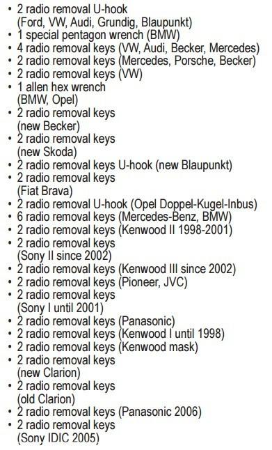Car radio removal tools, set of 52 YT-0838 YATO