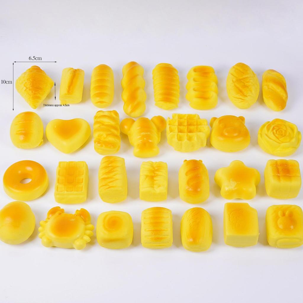 Soft Rebound Squeeze Toy - Small Sticky Bread Style