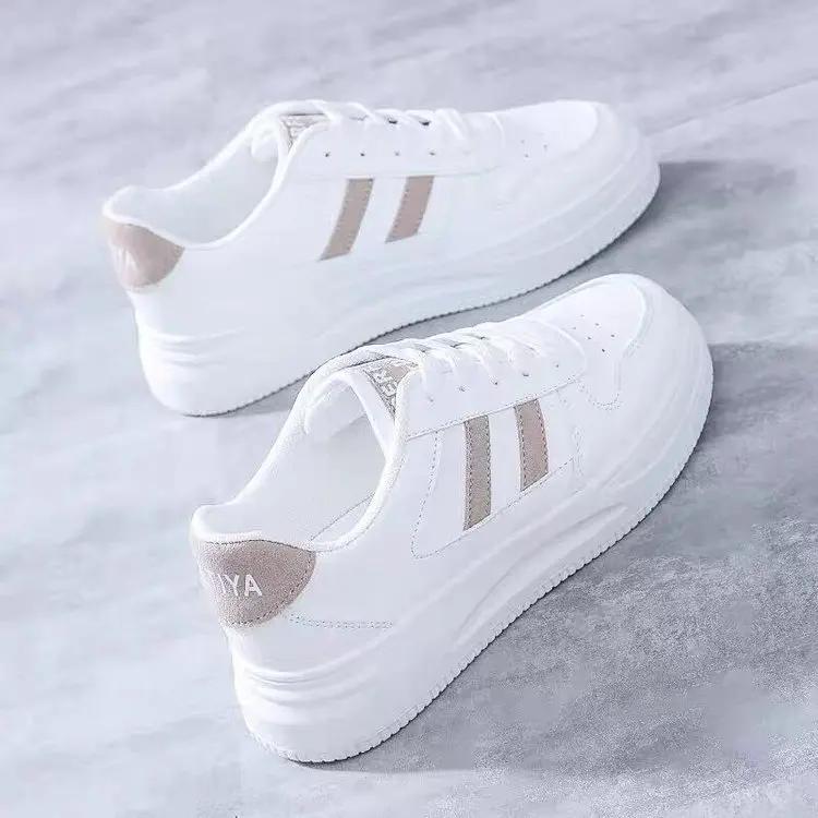 Women Shoes Lightweight PU Leather Casual Shoes Fashion Women's Sneakers Trendy Skateboard Shoe Tennis Training Shoes for Women