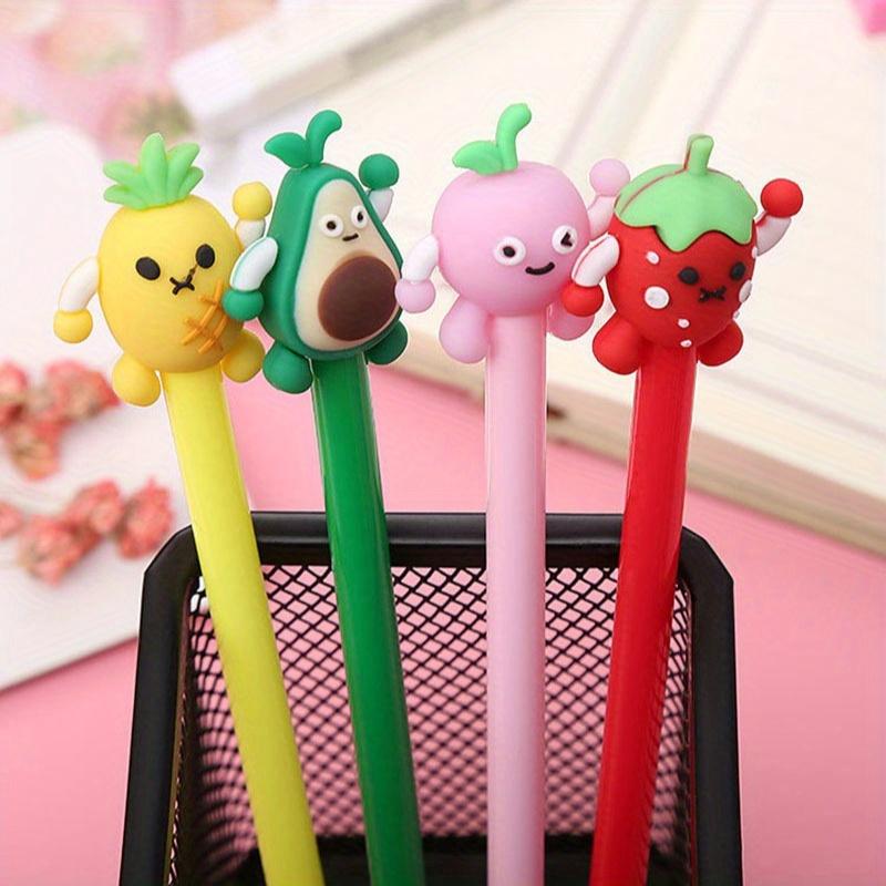 100pcs Cute Cartoon Neutral Pen Kawaii Writing Pen HB Drawing Wooden Pencils Student School Stationery Supplies Many Kinds of Cutie Lime Unicorn