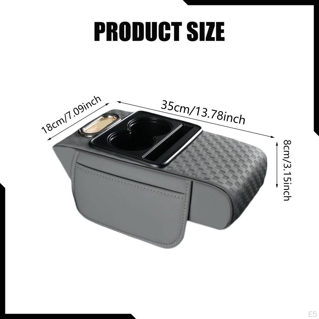 Auto Armrest Cushion Center Console Cover Interior Organizer, Ergonomic Vehicle Arm Rest Car