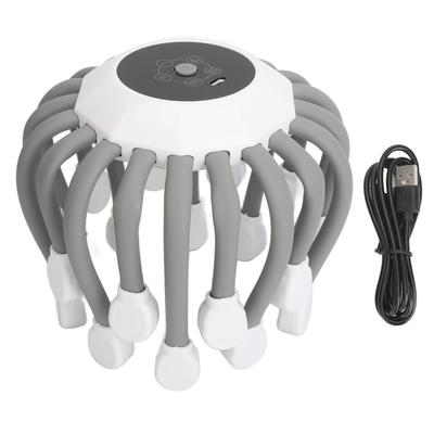 Electric Red LED Scalp Massager Stress Relief 5 Modes 24 Vibrating Contacts Head Massager Scratcher