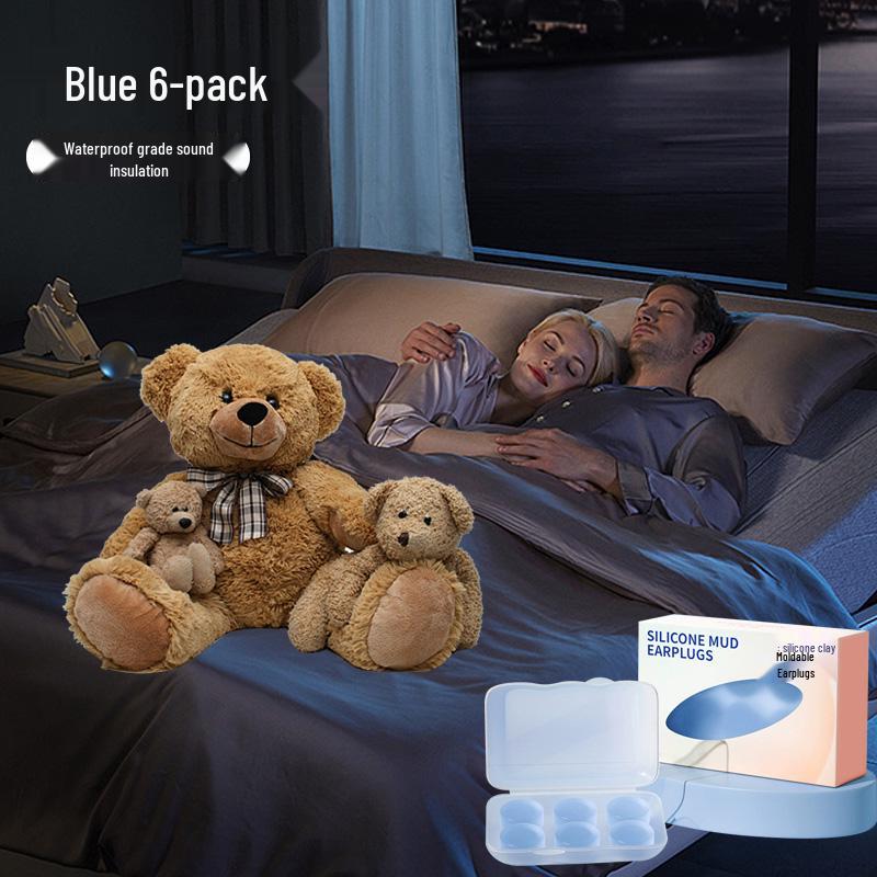 

Супер м які німецькі силіконові беруші для шумозаглушення, проти хропіння та звукоізольованого сну. Arctic Blue 6 pcs with Case [Noise Reduction]