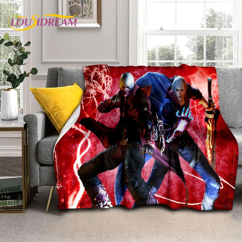 D-Devil May Cry Games DMC Gamer HD Blanket,Soft Throw Blanket for Home Bedroom Bed Sofa Picnic Travel Office Cover Blanket Kids