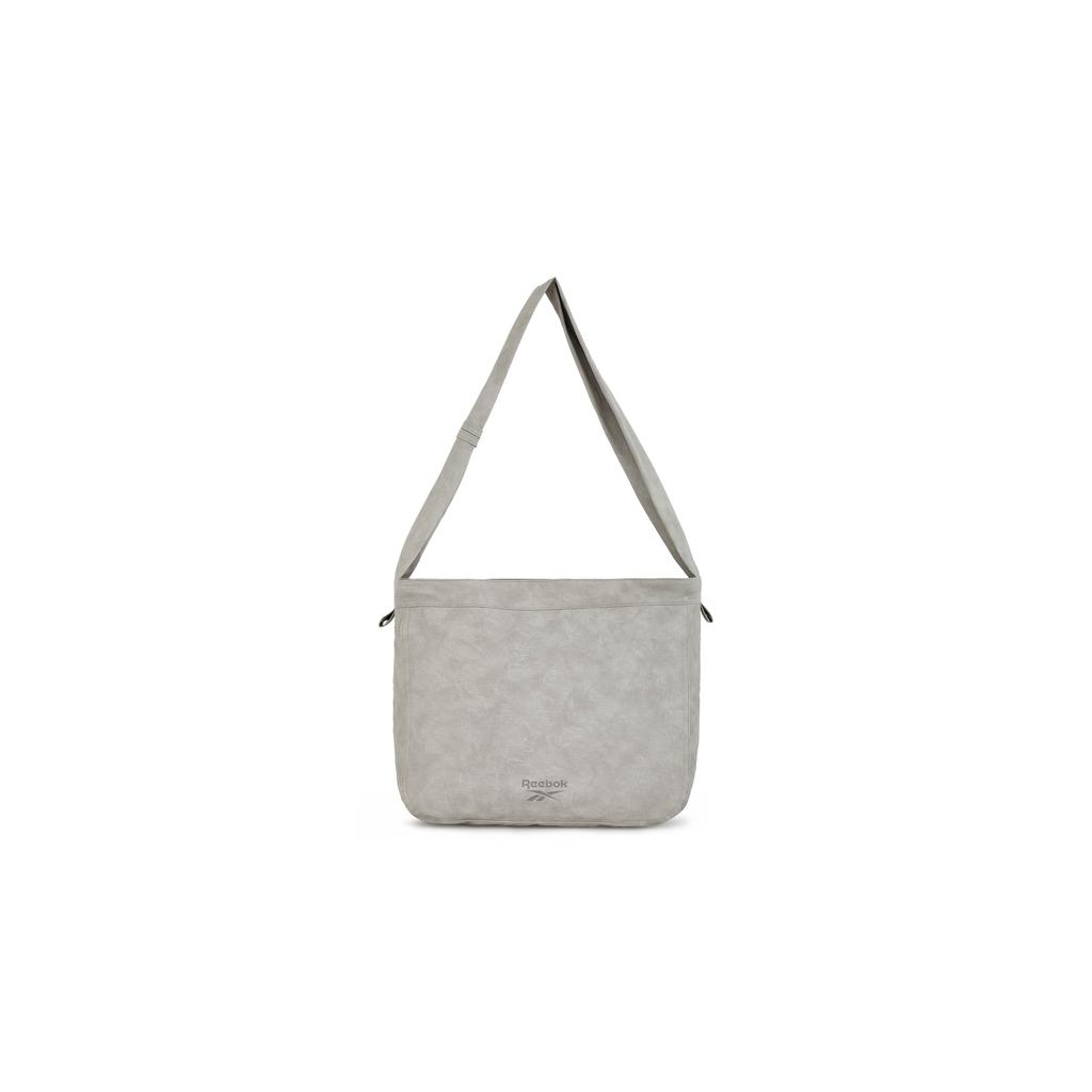 New Reebok Polyurethane Shoulder Bag, Crossbody Bag, Hobo Bag Regular Unisex Light Gray/Dark Gray RB240080M