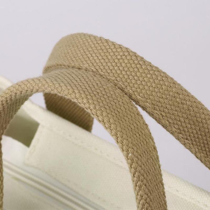 Canvas-Einkaufstasche, tragbare, große Kapazität, Freizeit-Mittagessen, Bento-Beuteltasche, mehrfach unterteilte Handtasche