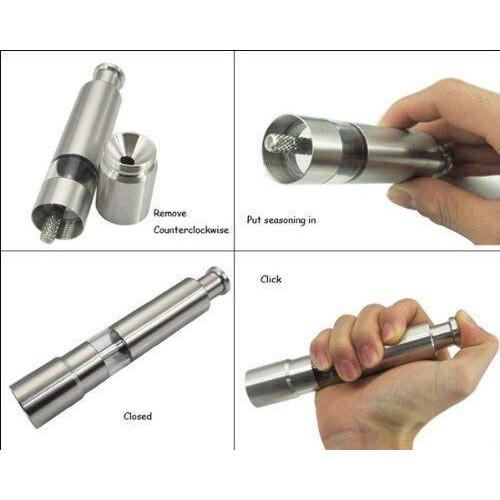RSINC Stainless Steel Salt and Pepper Miller Grinder | Hand Thumb Press Crusher JL166629867995
