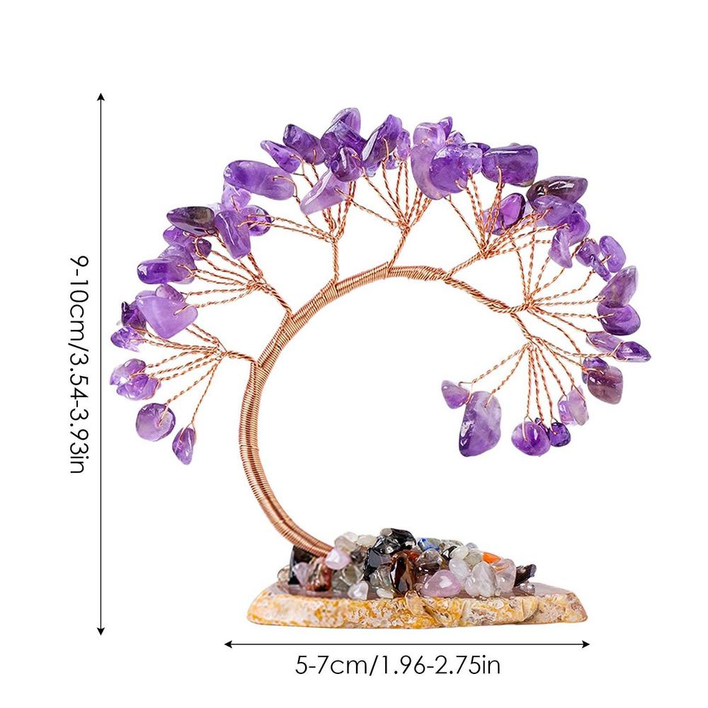 Natural Crystal Money Tree Feng Shui Decoration For Wealth And Luck Mineral Reiki Healing Ornaments Gift For Souvenir supplies