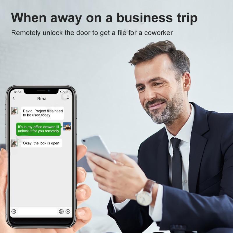 Fingerprint Drawer Cabinet Lock Smart Wardrobe Furniture Fingerprint Locks APP Intelligent Management Mailbox Locks