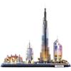World Brands - City Line Dubai LED, Puzzle 3d Enfant Et Adulte, Puzzle 3d, Cadeau Anniversaire Fille Et Garcon, Culture, Maquettes