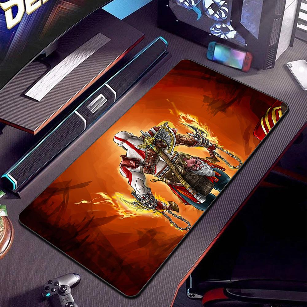 Game God Of War Big Mousepad Large Keyboard Desk Mat Pc Computer Gaming Gamer Mouse Pad LockEdge Rubber Nonslip Mats xcm