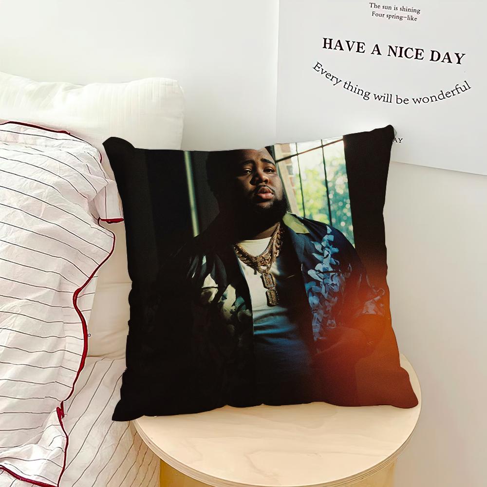 

Rapper Rod Wave Last Lap Pillow Case Sofa Living Room Bedroom Headboard Backrest Cushion Square Cushion Nap Time 16x16Inch