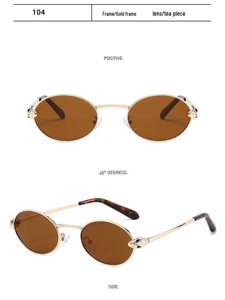 Retro 2025 Small Frame Metal Sunglasses - Unisex, Street Style, High-End UV Protection.