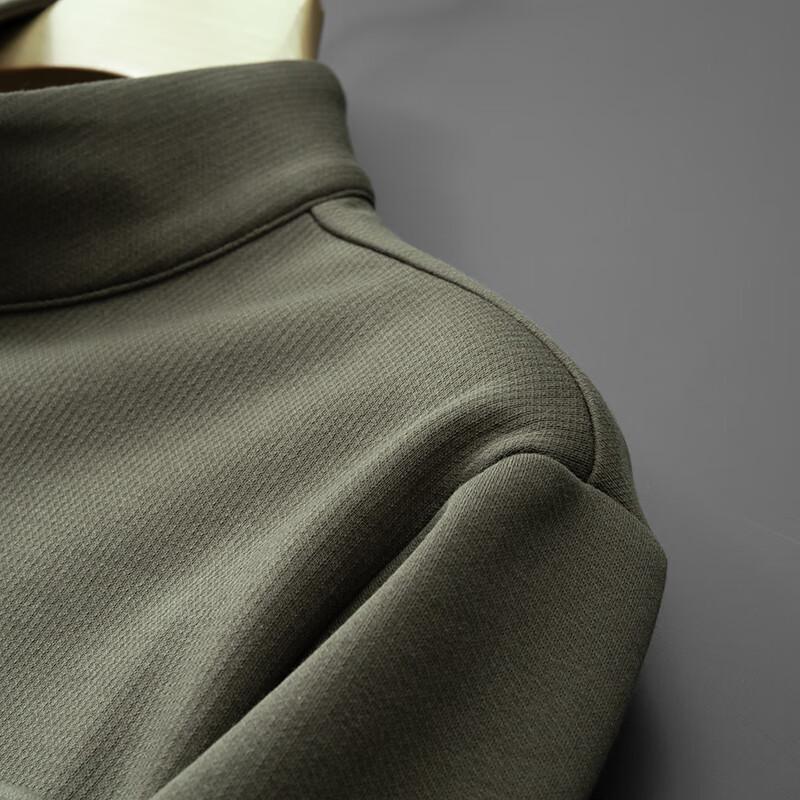 Dibenze Men's Plus Size Stand Collar Zip-Up Sweatshirt