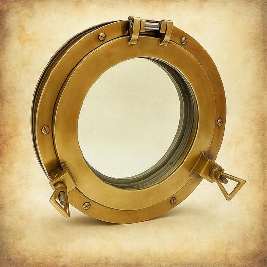 30.48 cm Rustic Nautical Porthole Window Solid Aluminum, Maritime Wall Decor Home Office Decor Wedding Anniversary Christmas New Year Biethday Gift