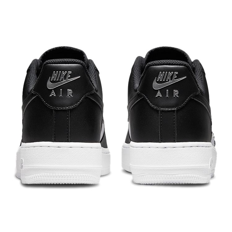 Nike Air Force 1 '07 Premium Black White Metallic Silver Men's Lifestyle Shoes DA8571-001