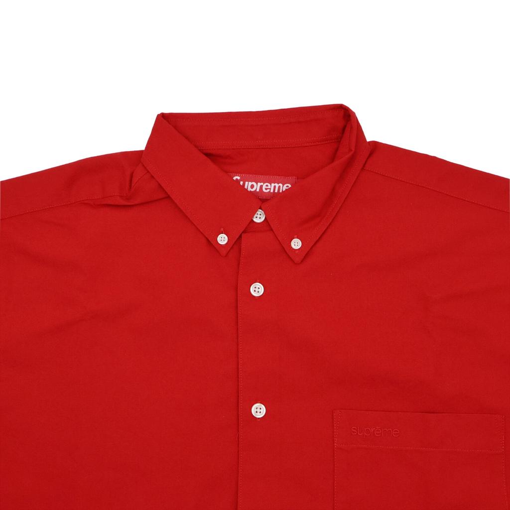 Supreme Loose Fit Oxford S/S Shirt Red