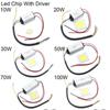 White/ Warm white 10W 20W 30W 50W 70W 100W Light Source LED COB Chip with Power Supply Driver