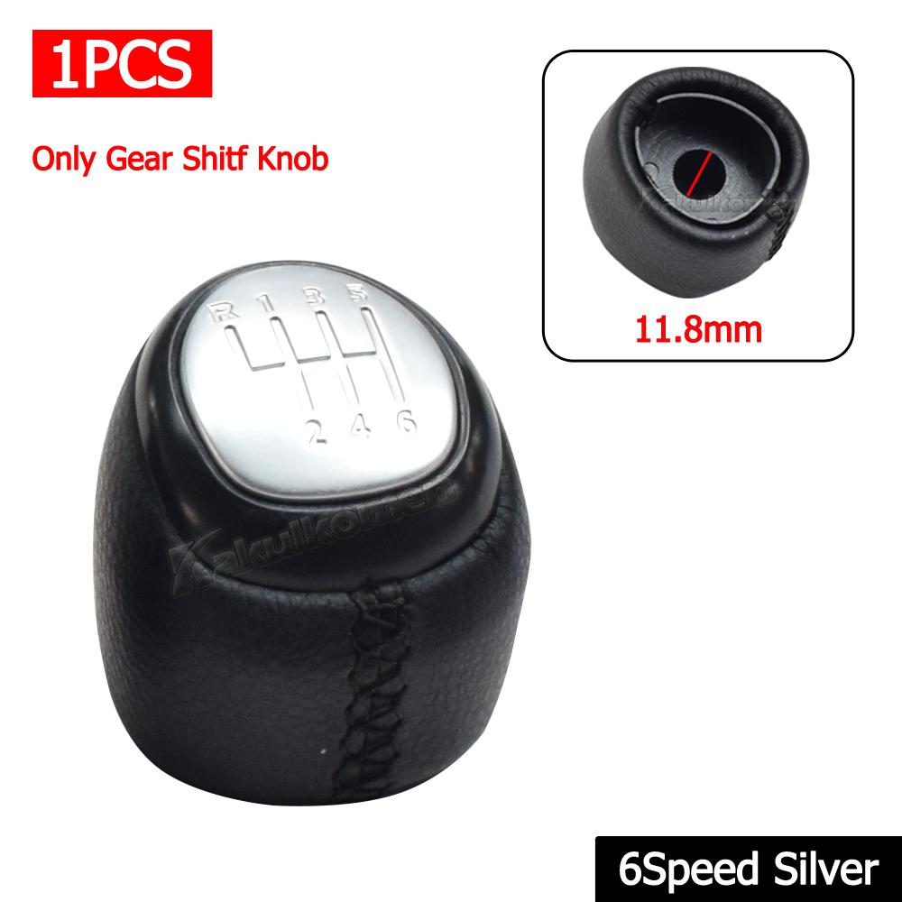 New Gear Shifter Knob With Leather Gaiter Boot Case Collar 5/6 Speed For SAAB 93 9-3 SS 2003-2012 55566207 55353898 Car Styling